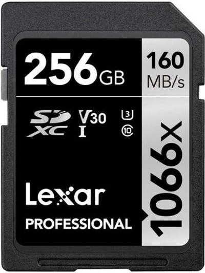 Карта памяти Lexar Professional 1066x Silver SDXC 256GB UHS-I U3 V30, R/W 160/120 МБ/с