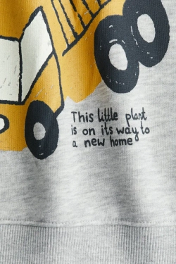 H&M Толстовка с круглым вырезом, серый