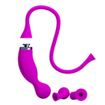 Двусторонний стимулятор Romance 3-in-1 - с вибрацией и функцией всасывания (Цвет: лиловый)