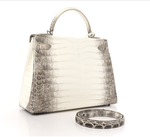 HERMÈS Birkin 25 Himalaya Niloticus Crocodile Diamond‑Encrusted Palladium Hardware, новая