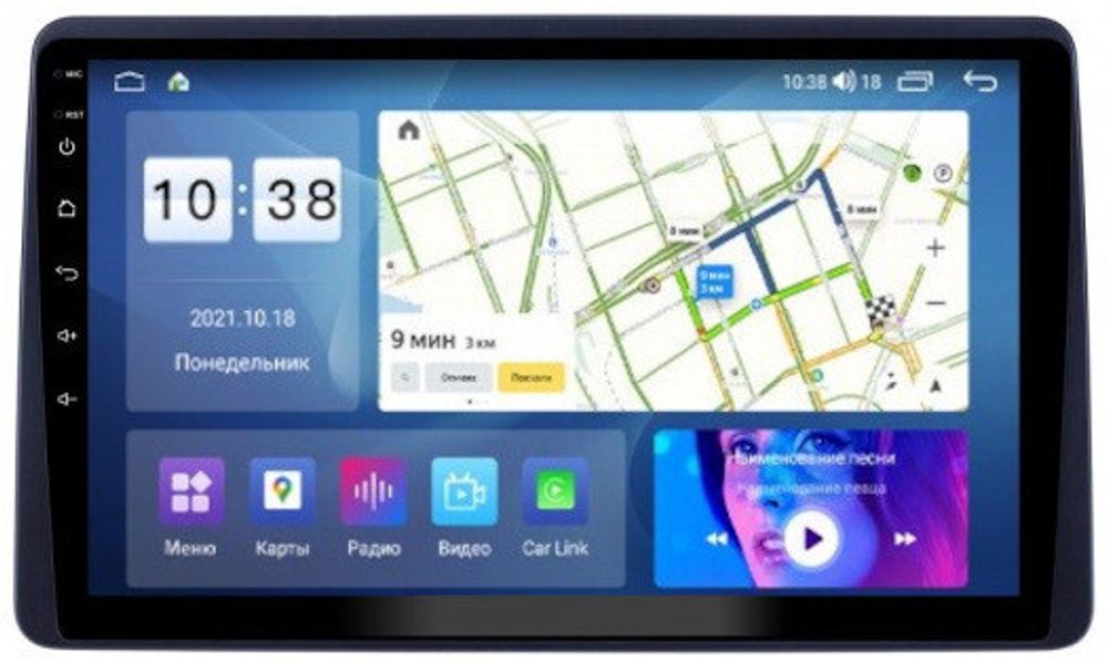 Магнитола для Renault Arkana 2019+, Duster 2020+ - Parafar PF163XHD на Android 13, 8-ядер, 4Гб+64Гб, CarPlay, 4G SIM-слот