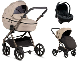 Детская коляска Tutis Uno 6 Plus Essential collection 3 в 1 с автокреслом Elo Lux EduSky Black 1602146 Nougat