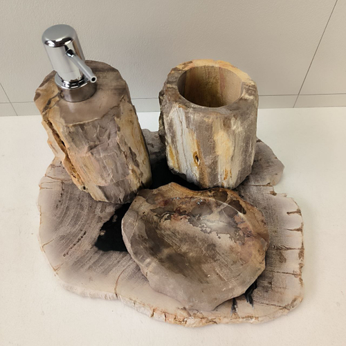 Набор из окаменелого дерева 4 предм Fossil Set NF-63299 поднос 149