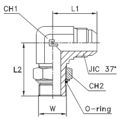 Штуцер FRA90 JIC 3/4" UNF3/4"