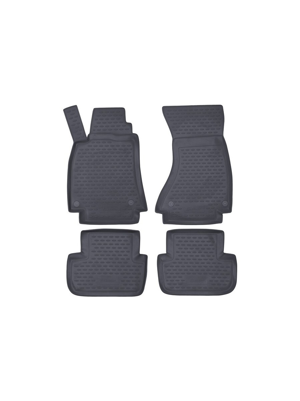 Коврики в салон для AUDI A-4 B8, 2007-2015, АКПП, 4 шт. (полиуретан, серые) NLC.04.09.211