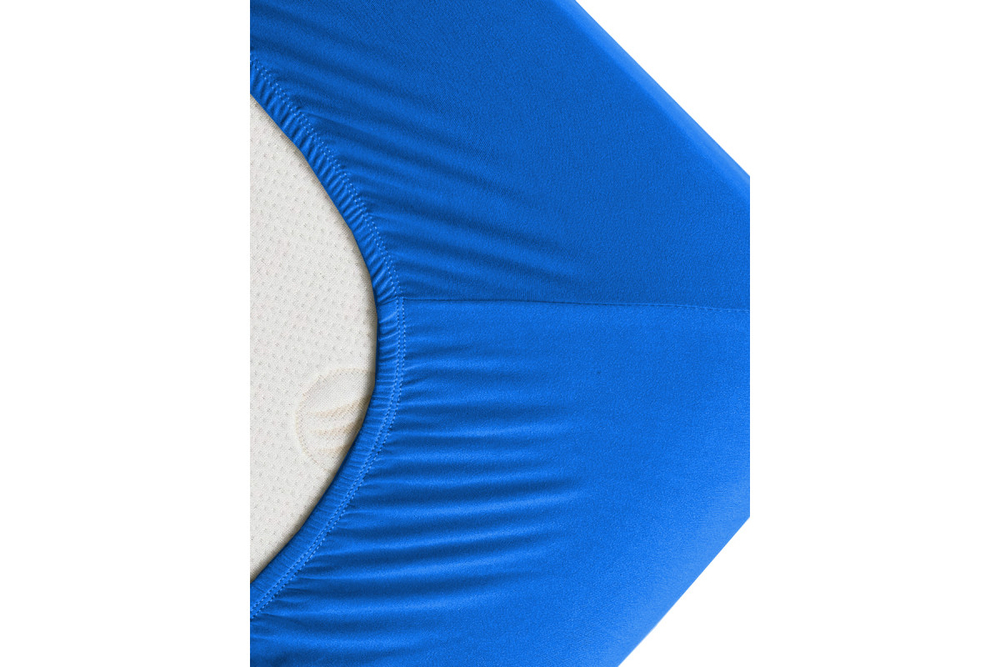 Простынь GoodNight Трикотаж 160х200х20 Лазурный на резинке