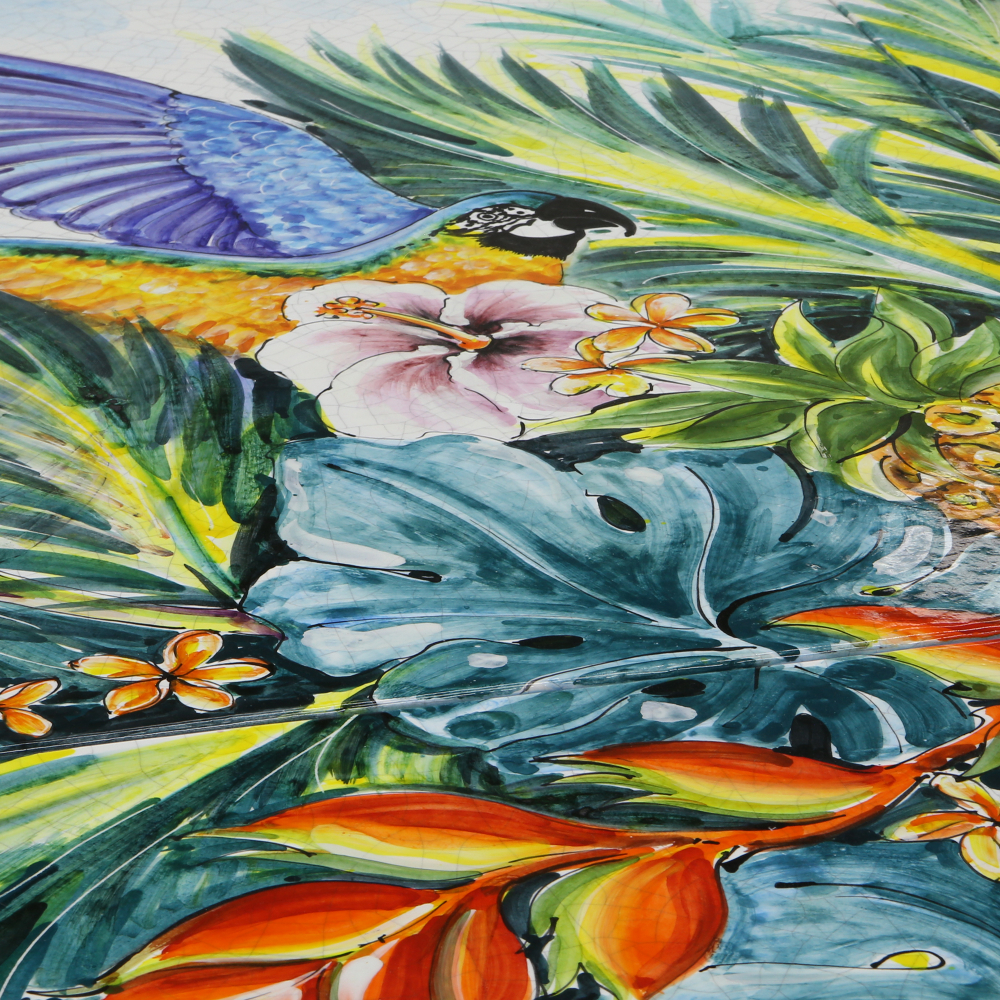 Столовая группа Domiziani Tropical на 10 персон, стол из лавового камня диам. 230 см, кресла нерж. сталь - 10 шт., Италия