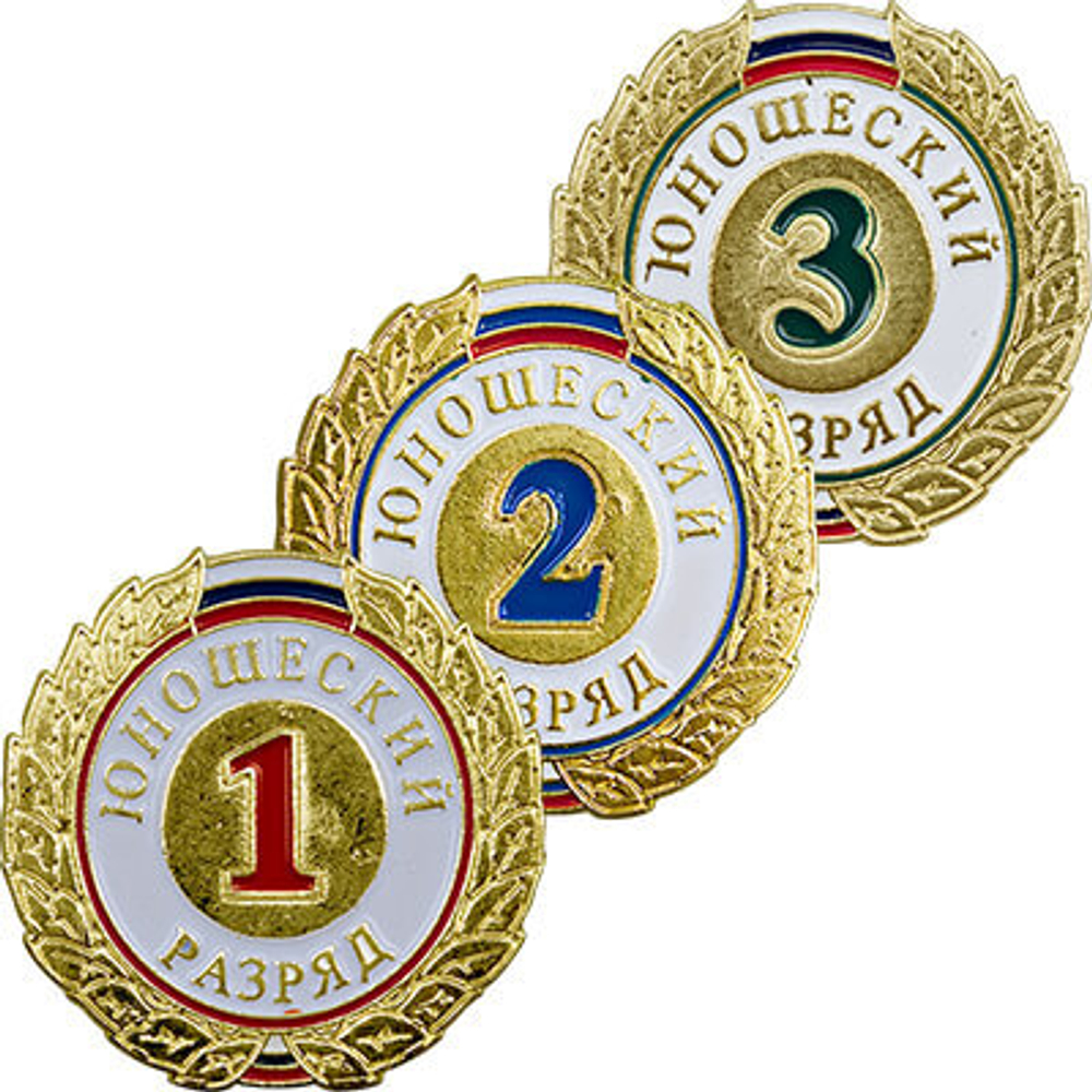 ЗНАЧОК "1,2,3-Й ЮНОШЕСКИЙ РАЗРЯД"