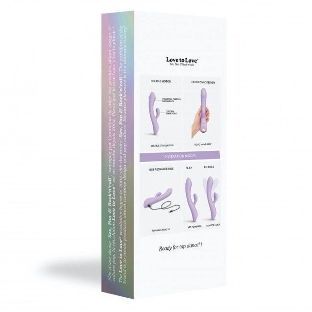 Сиреневый вибратор-кролик Bunny & Clyde - 22,5 см. (Цвет: сиреневый)