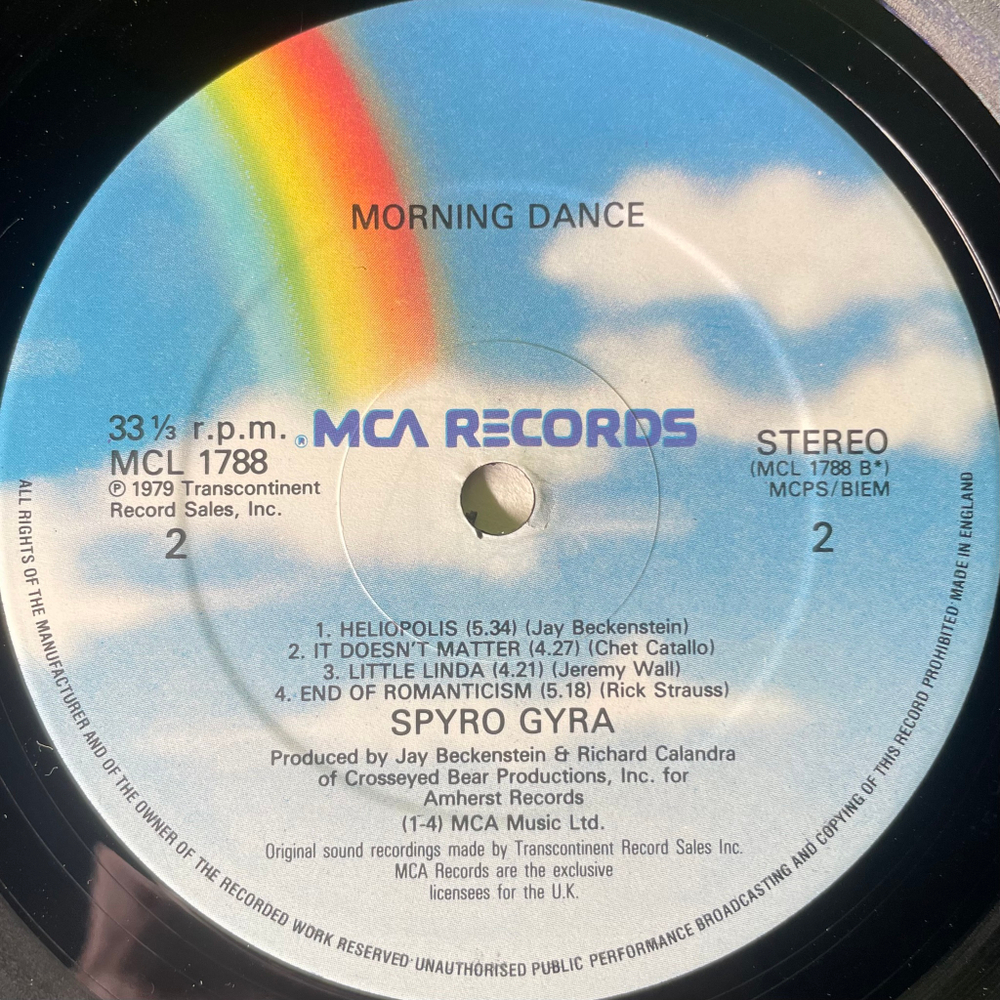 Spyro Gyra ‎– Morning Dance (Англия 1979г.)