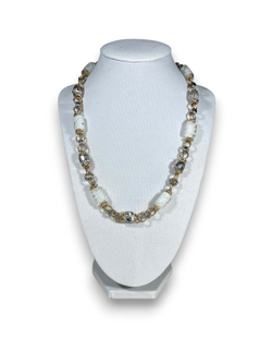 Комплект колье и серьги муранское стекло