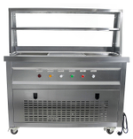 Фризер для жареного мороженого Foodatlas KCB-2F (контейнеры, стол для топпингов)