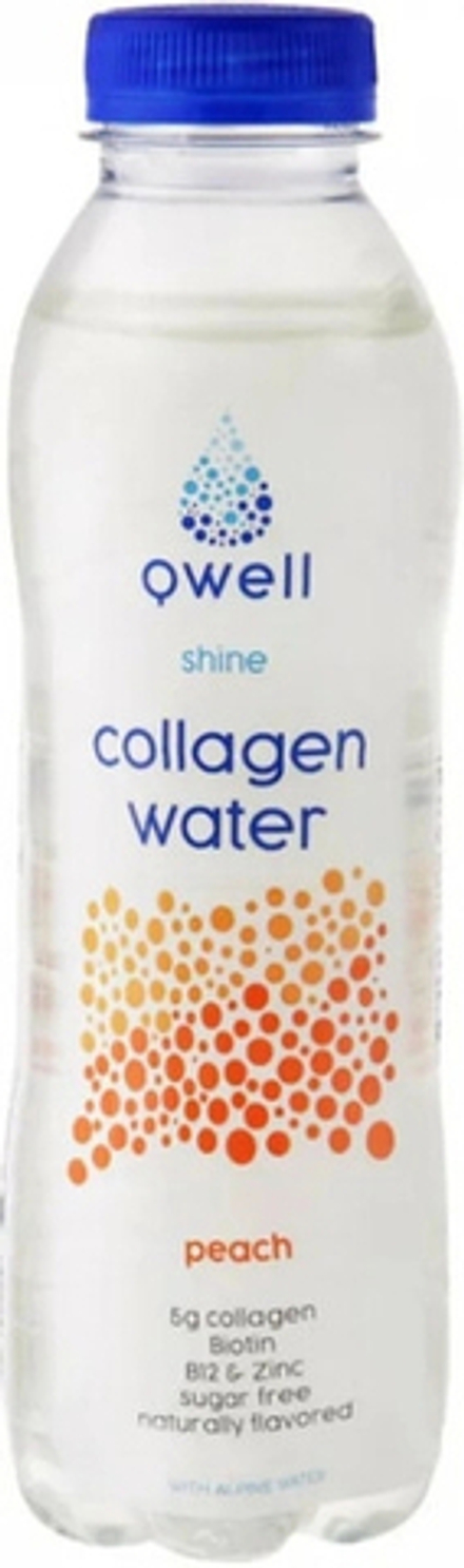 Напиток безалкогольный негазированный Квэлл Коллаген Вотэ со вкусом персика / Qwell Collagen Water Peach 0.5 - пэт