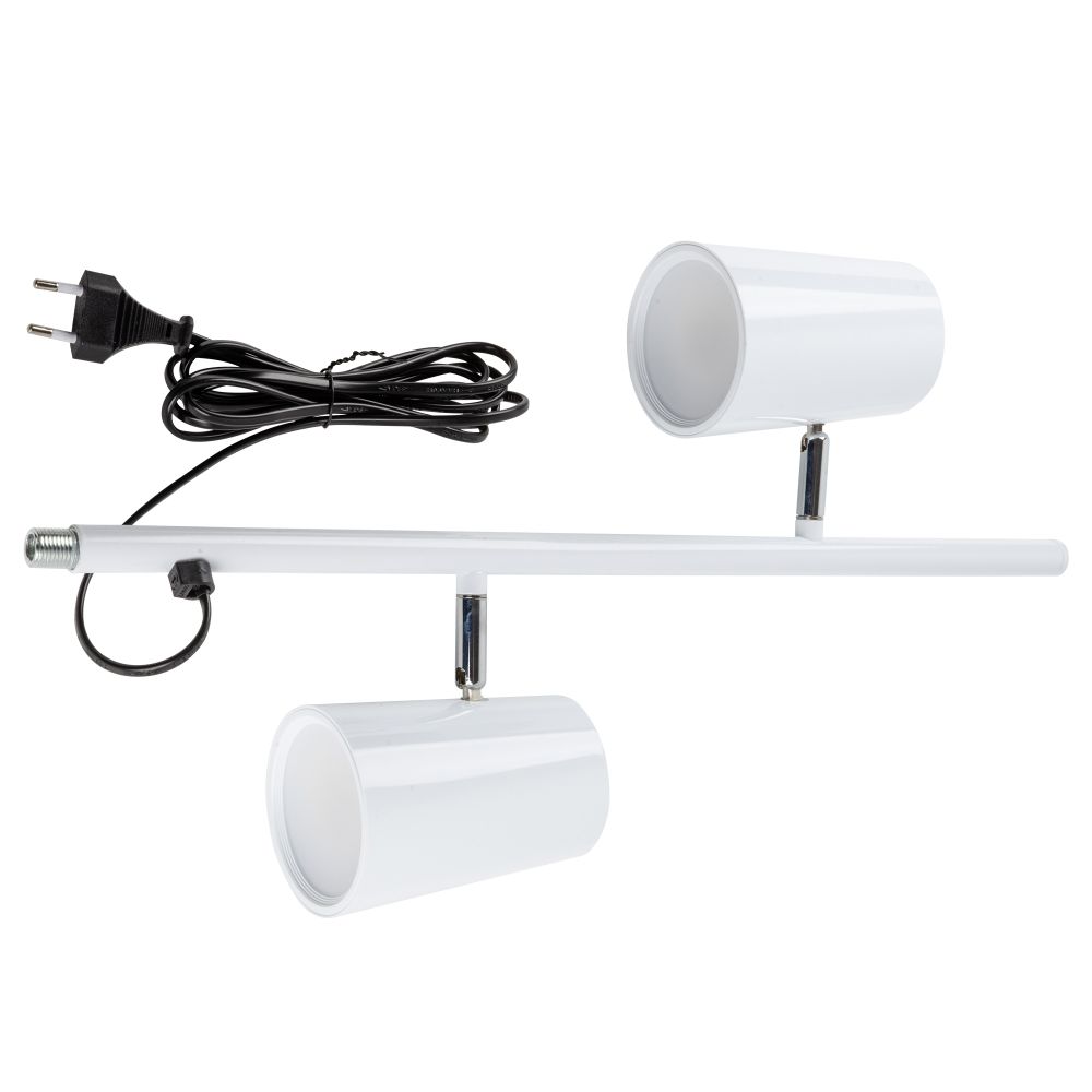 ULM-T600 2х6W-4500K-DIM WHITE Торшер напольный светодиодный. 2х6W. Сенсорный выключатель. Диммер. Белый. ТМ Uniel