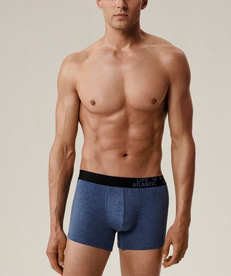 Трусы мужские боксеры (3шт), Atlantic 3MH-226, хлопок, зеленый меланж + винный меланж + голубой меланж