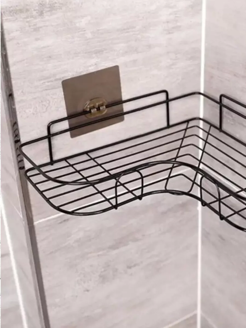 Угловой органайзер для ванной без сверления настенная полка