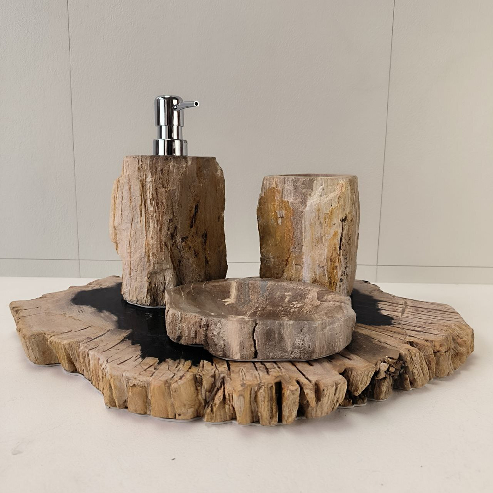 Набор из окаменелого дерева 4 предм Fossil Set NF-63281 поднос 149