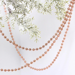 Бусы на елку 2,7м «Шарик» d-6мм, розовое золото (pvc коробка)