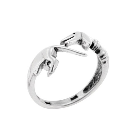 "Такса" кольцо в серебряном покрытии из коллекции "Bow-wow" от Jenavi