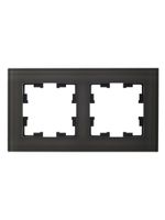 BRITE Рамка 2 -местная РУ-2-2-БрД стекло дымчатый IEK