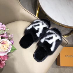 Louis Vuitton Fur Slide