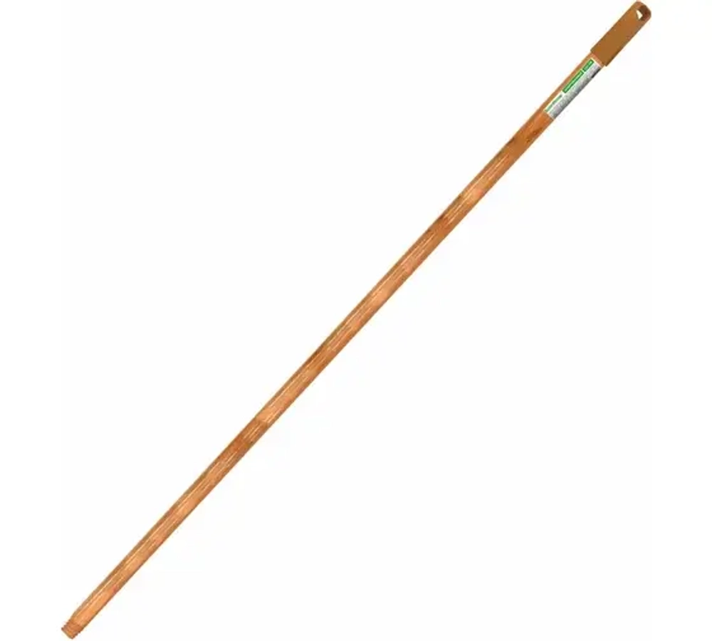 Черенок рукоятка 120см, еврорезьба, дерево + лак (эвкалипт), d=2.2см