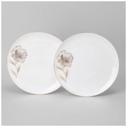 422-121 Набор тарелок закус. золот. цветок 20,5см