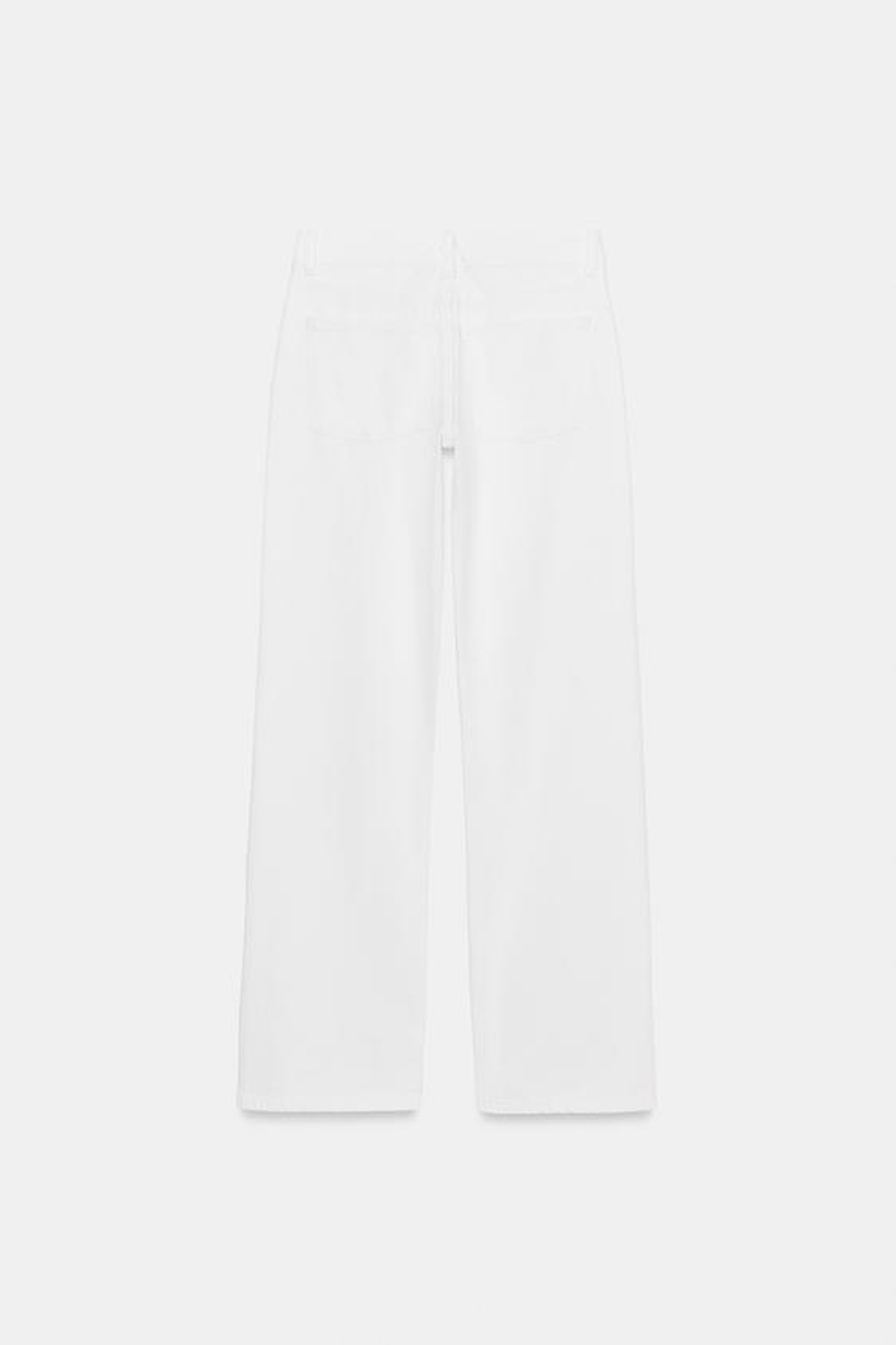 ZARA ДЖИНСЫ TRF WIDE-LEG С НИЗКОЙ ПОСАДКОЙ, БЕЛЫЙ