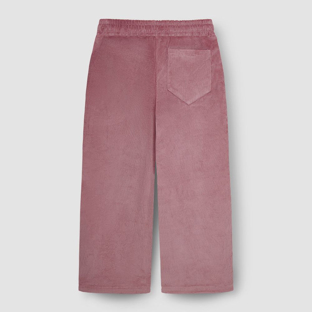 Брюки широкие из вельвета ПУДРА