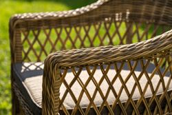 "Эспрессо–150 S" обеденная группа плетеная, цвет соломенный