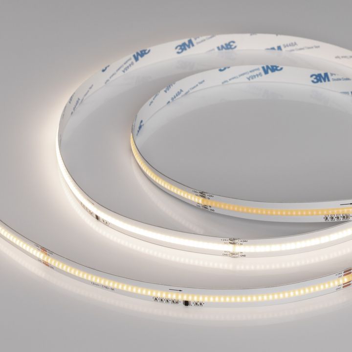 Светодиодная лента Arlight 7W/m 378LED/m CSPSMD дневной белый 5М SPI-COB-X378-12mm 24V 039738