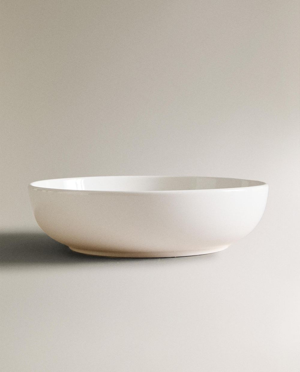 Zara Home тарелка глубокая из каменной керамики, цвет белый, 21 см