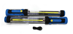 Лампа светодиодная аккумуляторная сборная (2х10W COB LED,2 магнита,2крючока,180гр.,1000Lm,2000mAh,USB провод,время раб.2ч,время заряд.4ч) RockForce##Rock FORCE RF-L03