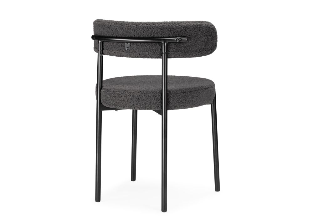 Стул на металлокаркасе Rudi dark gray / black