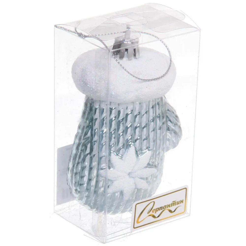 Ёлочная игрушка «Новогодняя варежка» 5*4*10 см, голубой