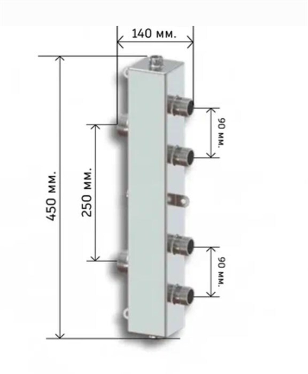 ЭТНА 80к2 Гидравлический разделитель универсальный нержавейка Aisi 304