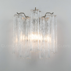 Бра Cloyd ANNO-D W1 / выс. 29 см - хром - прозрачн.стекло (арт.20469)