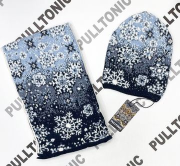 Комплект шарф и шапочка PULLTONIC - "СНЕЖНЫЙ"