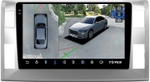 Магнитола для Toyota Estima 3 2006-2016 (без 360, рамка серебро 10 тип 1) - Teyes CC3-2K-360 на Android 10, 2K QLED, 6Гб+128Гб, CarPlay, 4G SIM-слот, 4 камеры в комплекте