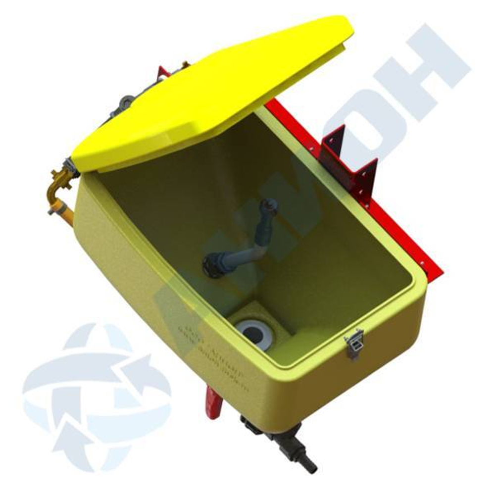 Миксер 35 л в сборе для жидких концентратов, без горловины (петли слева) Анион 35 л.(580x385x615см;желтый) - арт.559581