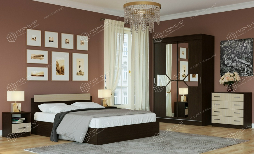 Шкаф-купе «АЛЬЯНС» декор «ФАВОРИТ»