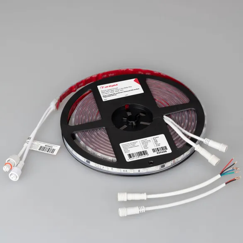 Светодиодная лента герметичная DMX-PFS-B60-12mm 24V RGB-PX6 (14 W/m, IP68, 5060, 5m) (Arlight, -) 039608
