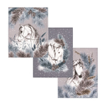 Набор кухонных полотенец, 3 шт , 45х60 см , рогожка