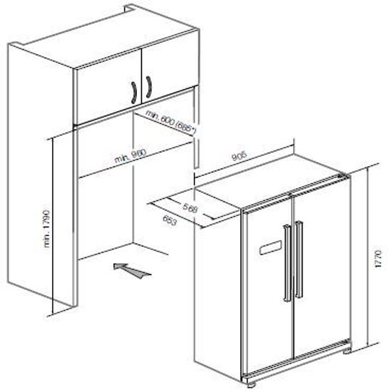 Холодильник GRAUDE SBS 180.0 W