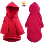 Кофта - толстовка для мелких пород собак «BRO Style», цвет бордовый, р XL (на флисе)