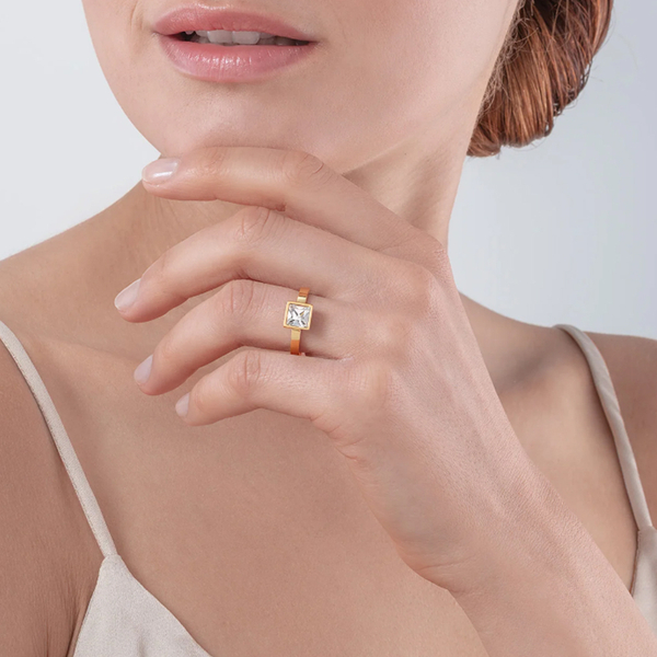 Кольцо Coeur de Lion Kristall-Gold 0500/40-1816 54 размер 17,2
