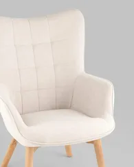 Кресло Contour, белая обивка тедди