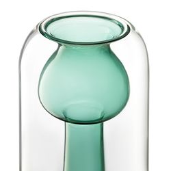 Ваза Muse, 20 см, бирюзовая