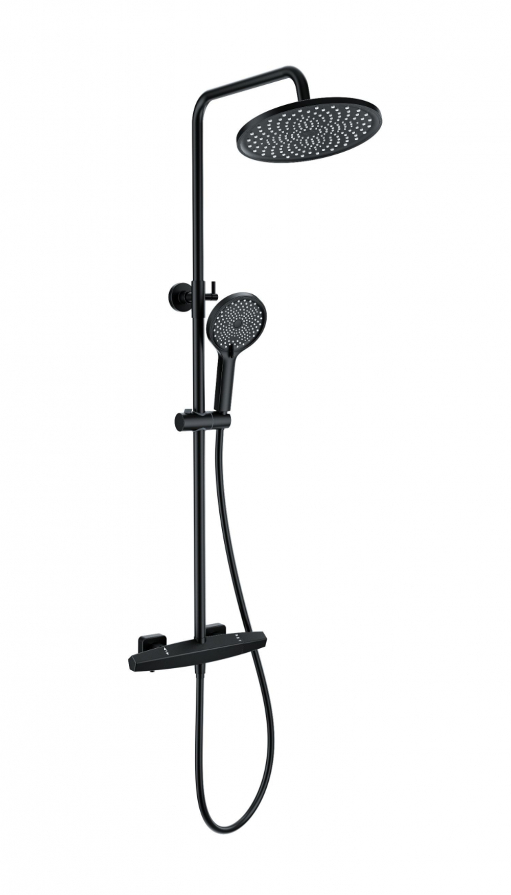 Душевая система с термостатом WONZON & WOGHAND NEO, Черный матовый (WW-B3045-A-MB)