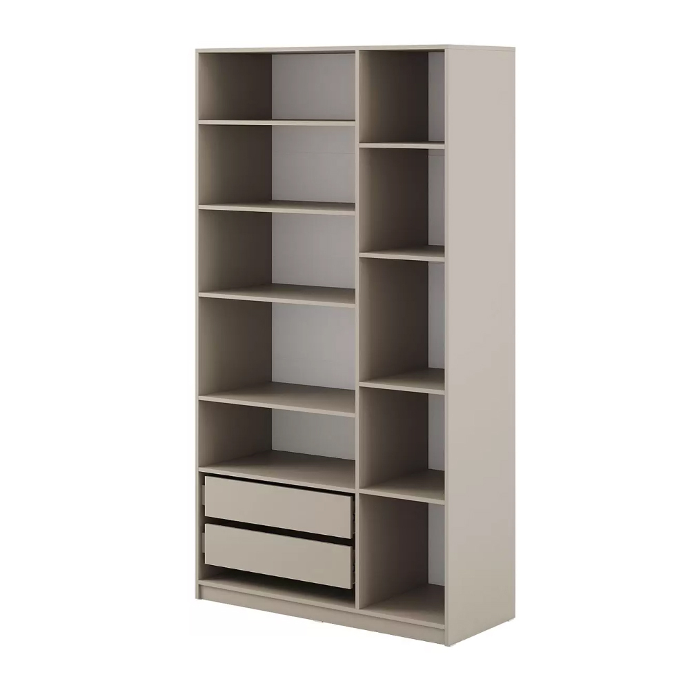 Шкаф распашной с наполнением (9 полок + 2 ящика) ШК 5 (1200), Меланж